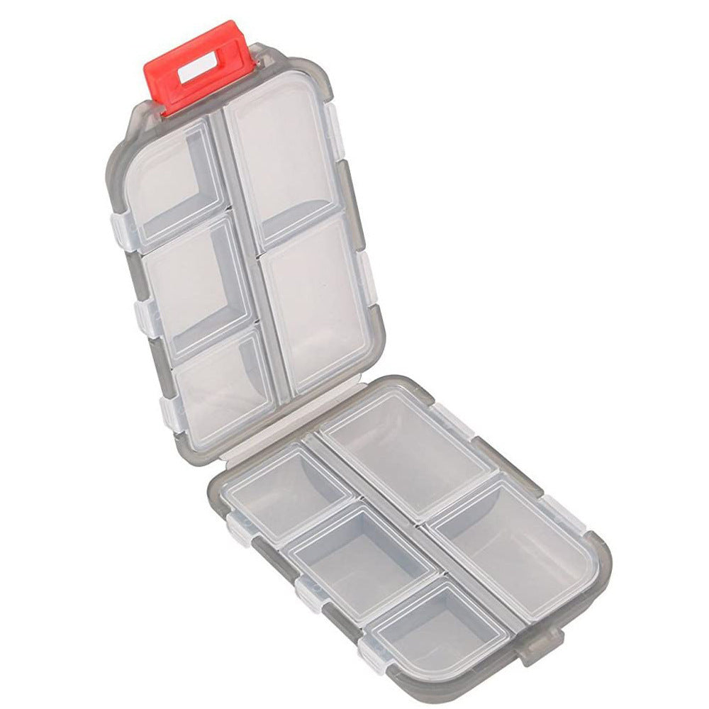 Travel Pill Organizer 10 Grid Moisture Proof Pills Box For Pocket Purse Daily Pill Case Portable Medicine Vitamin Holder Container