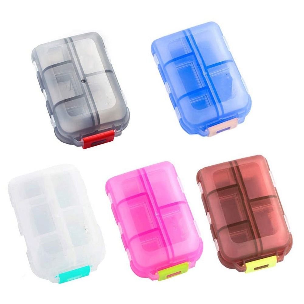 Travel Pill Organizer 10 Grid Moisture Proof Pills Box For Pocket Purse Daily Pill Case Portable Medicine Vitamin Holder Container