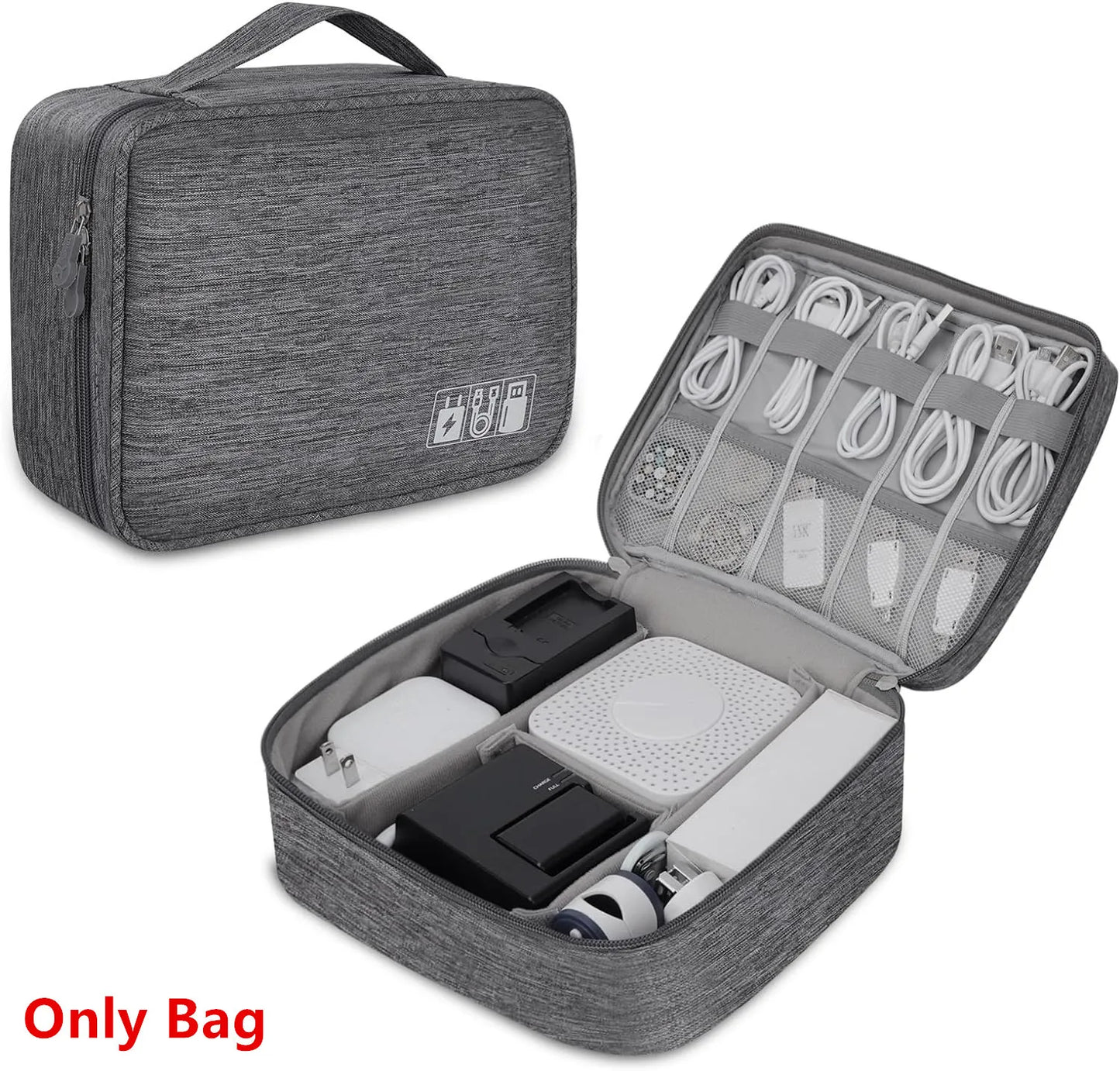 Cable Storage Bag Waterproof Digital Electronic Organizer Portable USB Data Line Charger Plug Storage Bag Travel Cable Organizer